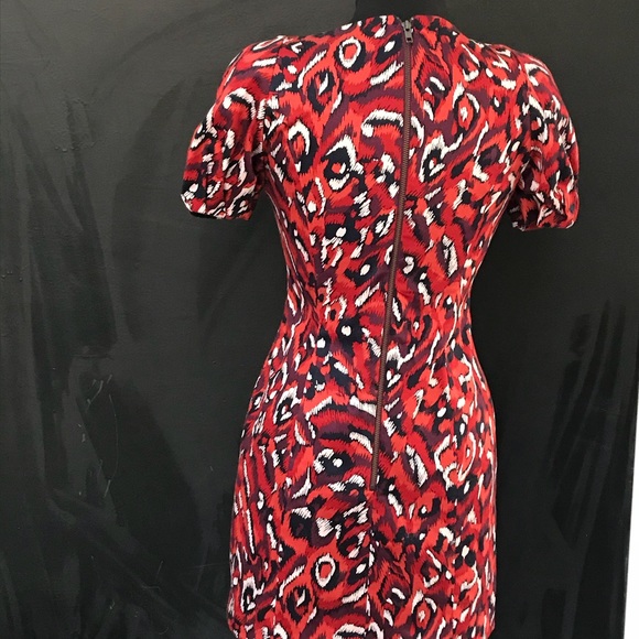 French Connection Poof Sleeve Mini Dress Sz 6 - Picture 5 of 6